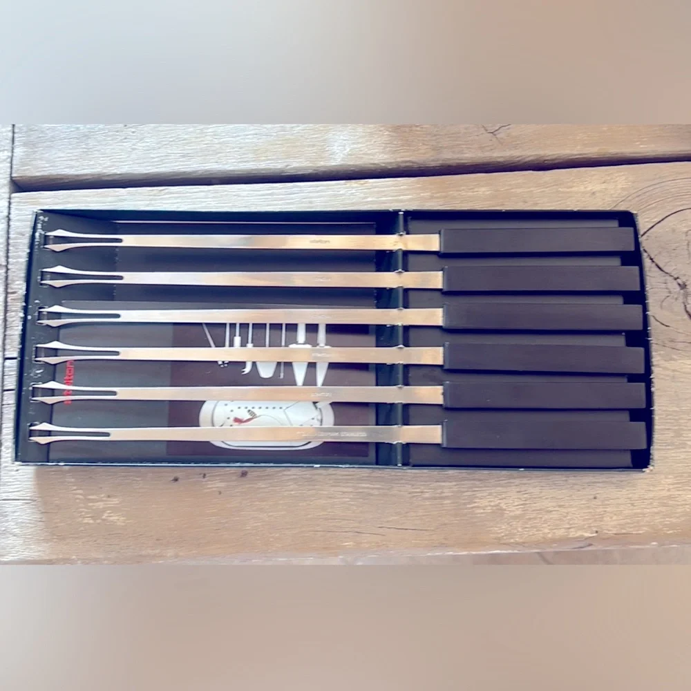 New Designer Stainless Steel Fondue Fork Set. Classic | Elegant | Luxury | Party